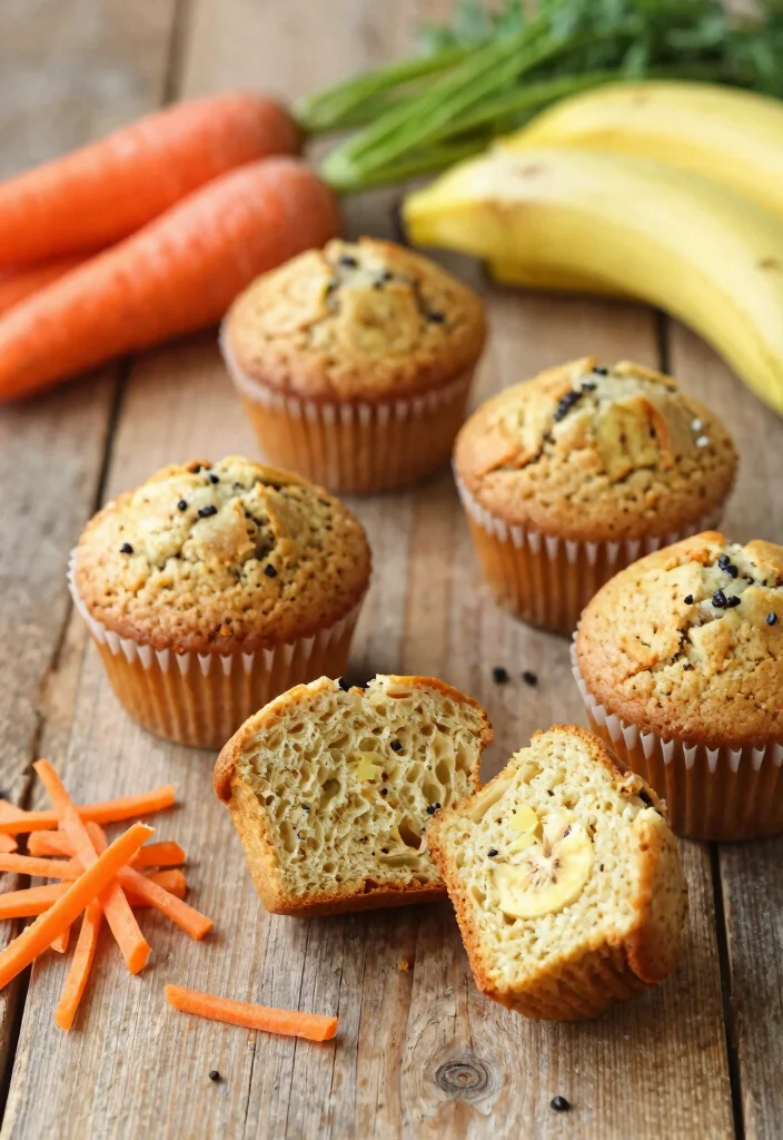 15 Banana Muffins with Greek Yogurt: Protein-Packed Goodness - 14. Carrot Banana Muffins with Greek Yogurt 1