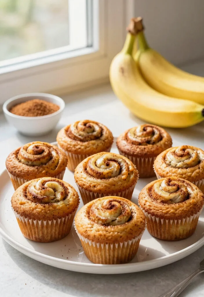 15 Banana Muffins with Greek Yogurt: Protein-Packed Goodness - 4. Cinnamon Swirl Banana Muffins with Greek Yogurt 1