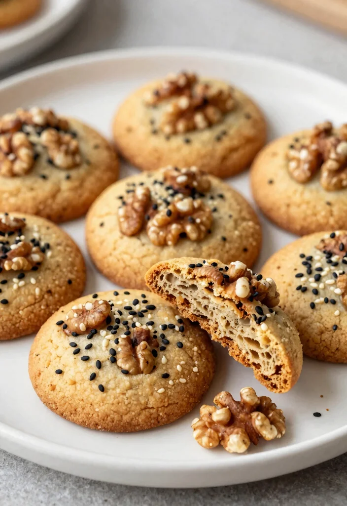 15 Black Sesame Chinese Desserts (Nutty & Creamy) - 13. Black Sesame and Walnut Cookies 1
