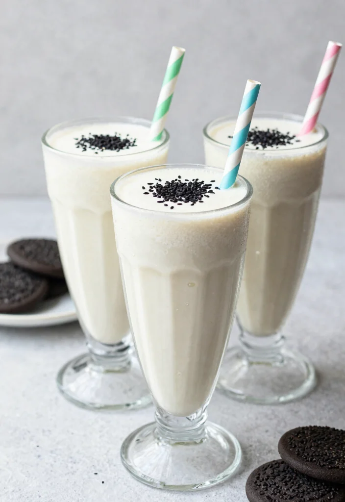 15 Black Sesame Chinese Desserts (Nutty & Creamy) - 14. Black Sesame Milkshake 1