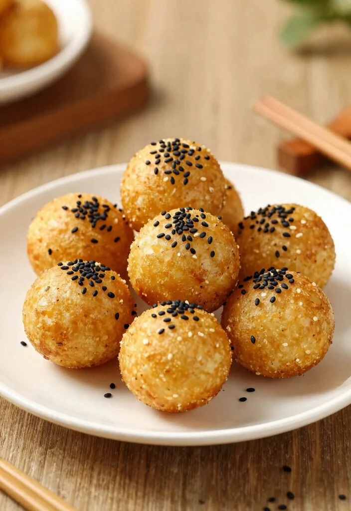 15 Black Sesame Chinese Desserts (Nutty & Creamy) - 2. Black Sesame Balls (Jian Dui) 1