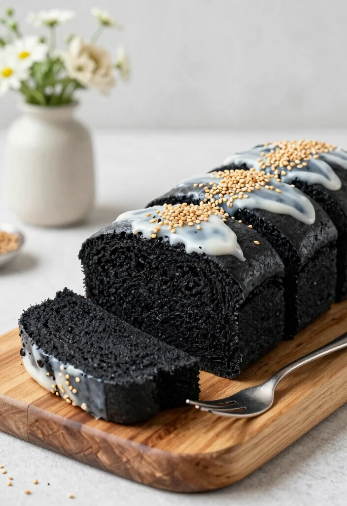 15 Black Sesame Chinese Desserts (Nutty & Creamy) - 3. Black Sesame Cake 1