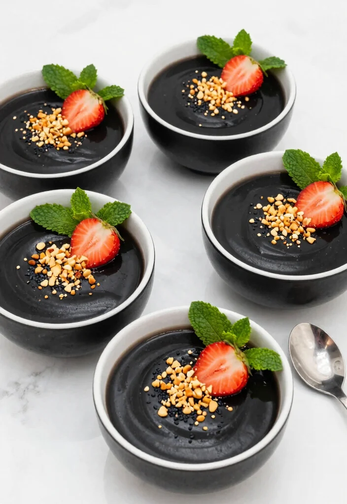 15 Black Sesame Chinese Desserts (Nutty & Creamy) - 4. Black Sesame Pudding 1
