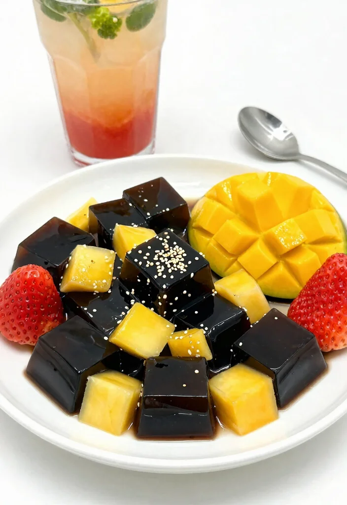 15 Black Sesame Chinese Desserts (Nutty & Creamy) - 7. Black Sesame Jelly 1