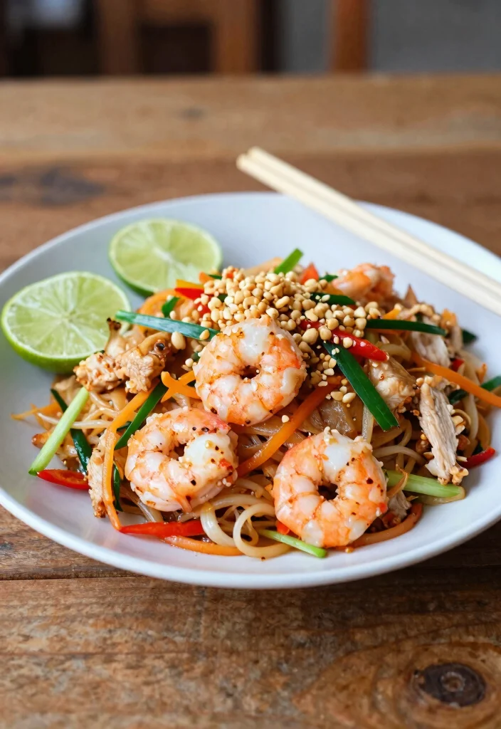 15 Chicken and Shrimp Pad Thai Recipes: The Best Combo - 1. Classic Chicken and Shrimp Pad Thai 1