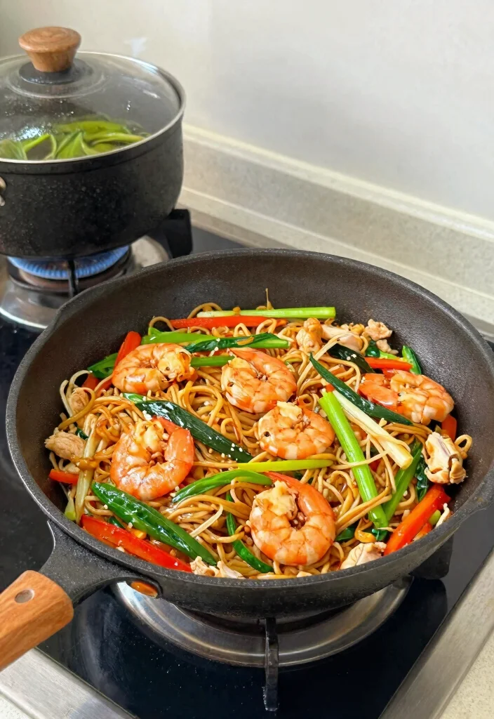 15 Chicken and Shrimp Pad Thai Recipes: The Best Combo - 10. One-Pan Chicken and Shrimp Pad Thai 1