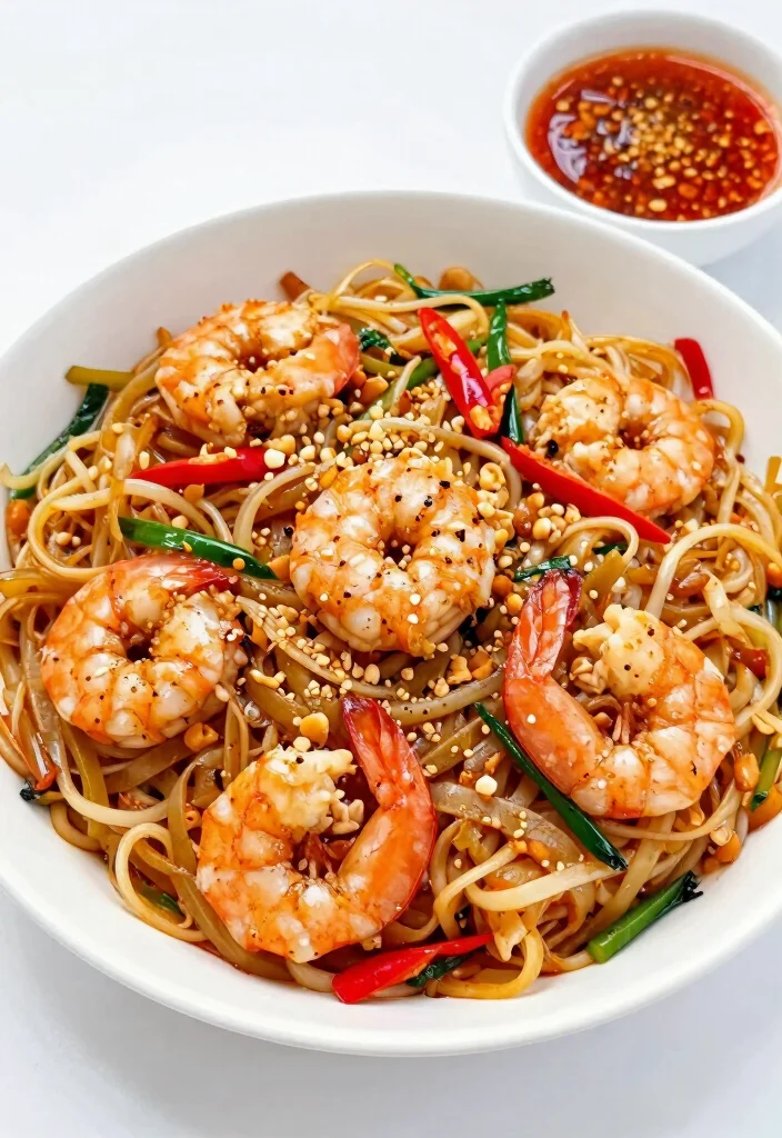 15 Chicken and Shrimp Pad Thai Recipes: The Best Combo - 2. Spicy Chicken and Shrimp Pad Thai 1