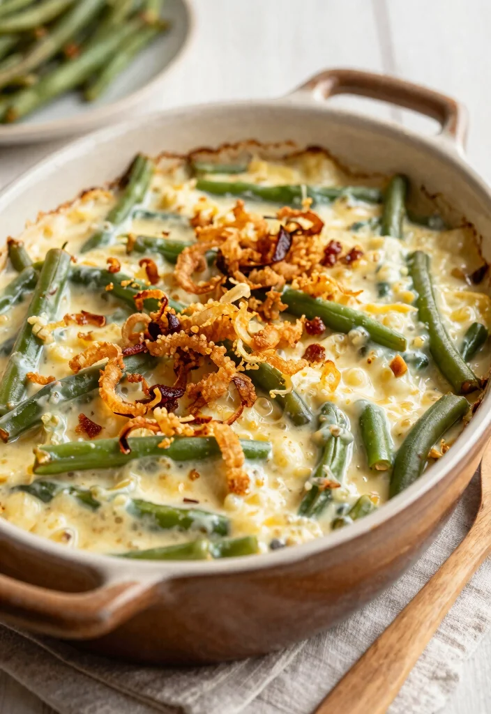 15 Chinese Buffet Green Bean Recipes (Garlicky & Savory) - 10. Creamy Garlic Green Bean Casserole 1