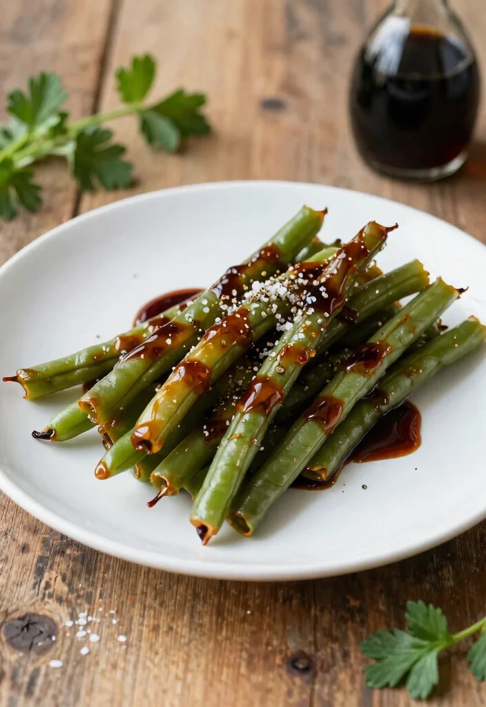 15 Chinese Buffet Green Bean Recipes (Garlicky & Savory) - 11. Balsamic Glazed Green Beans 1