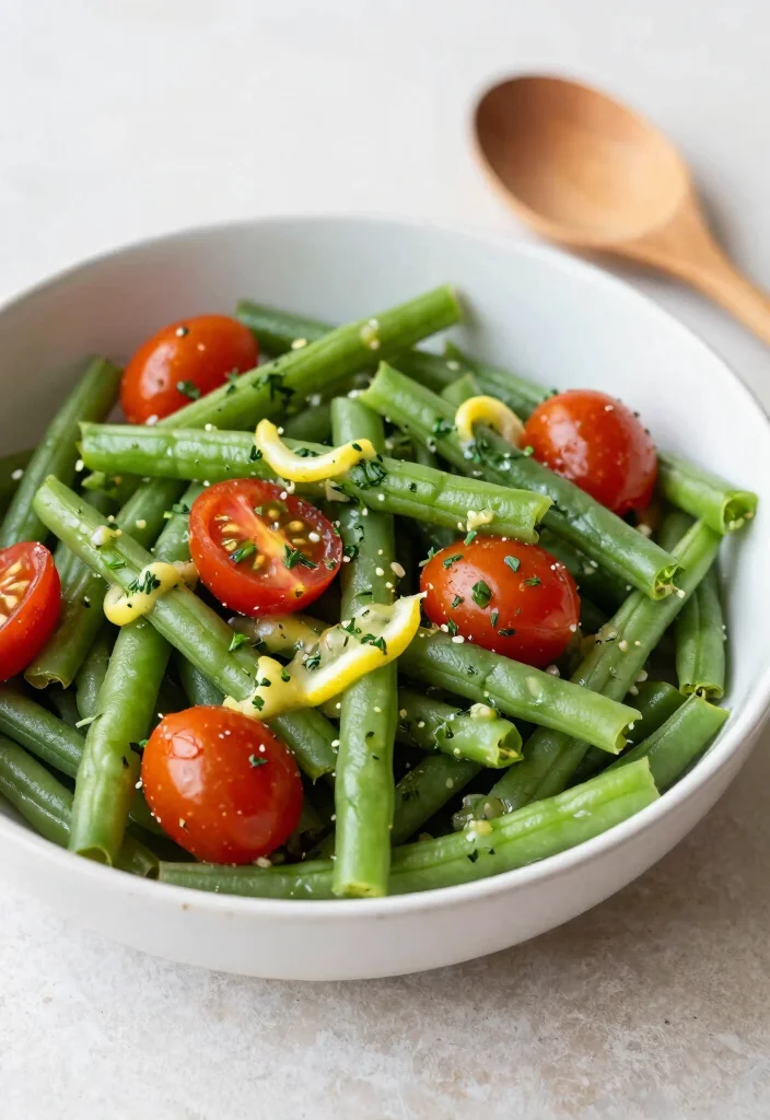 15 Chinese Buffet Green Bean Recipes (Garlicky & Savory) - 15. Green Bean Salad with Lemon Vinaigrette 1
