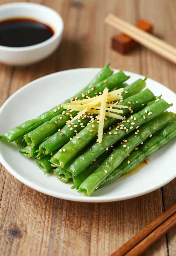 15 Chinese Buffet Green Bean Recipes (Garlicky & Savory) - 3. Sesame Ginger Green Beans 1
