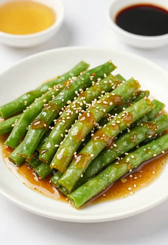 15 Chinese Buffet Green Bean Recipes (Garlicky & Savory) - 4. Honey Soy Glazed Green Beans 1