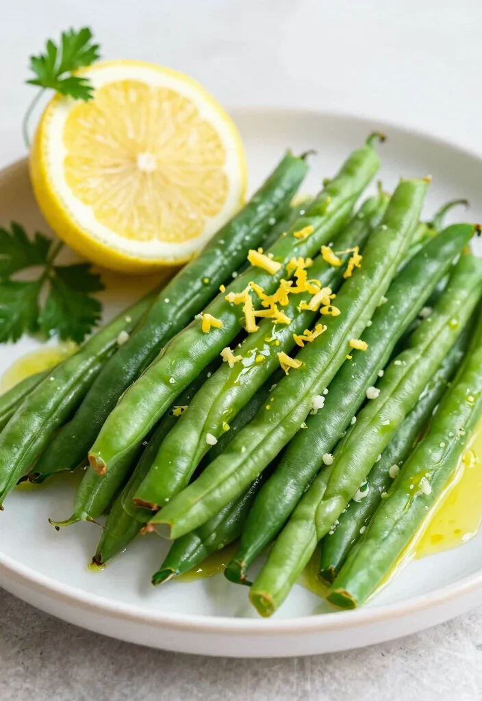 15 Chinese Buffet Green Bean Recipes (Garlicky & Savory) - 6. Lemon Garlic Green Beans 1