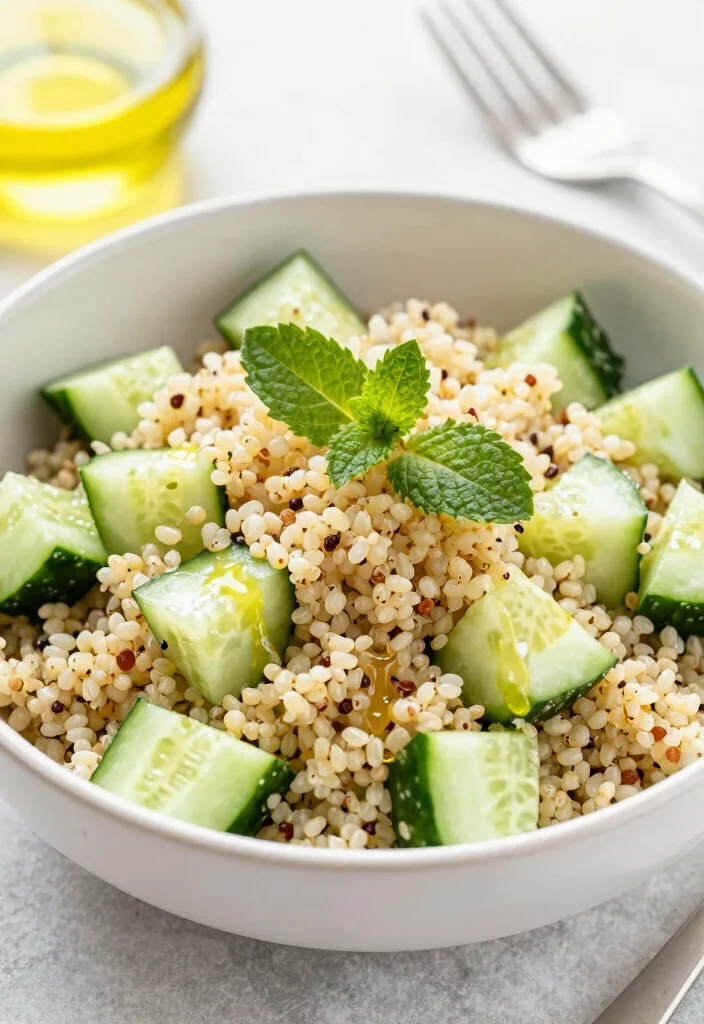 15 Chinese Cucumber Salad Recipes (with Soy & Garlic) - 15. Cucumber Salad with Quinoa 1