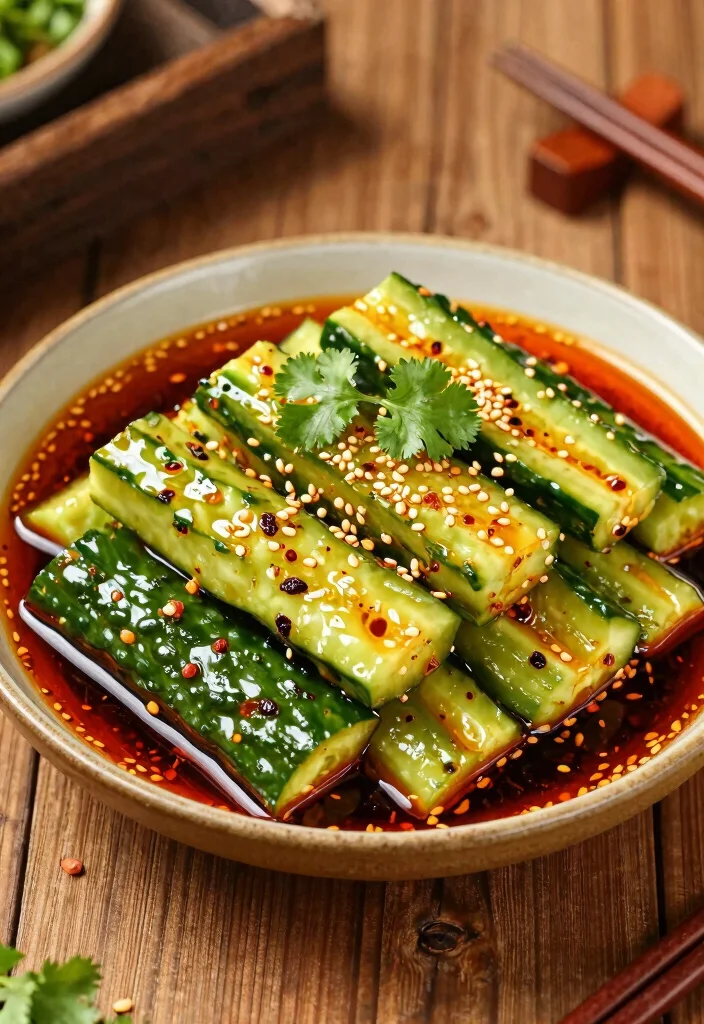 15 Chinese Cucumber Salad Recipes (with Soy & Garlic) - 2. Spicy Szechuan Cucumber Salad 1