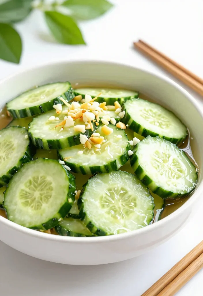 15 Chinese Cucumber Salad Recipes (with Soy & Garlic) - 4. Garlic & Ginger Cucumber Salad 1