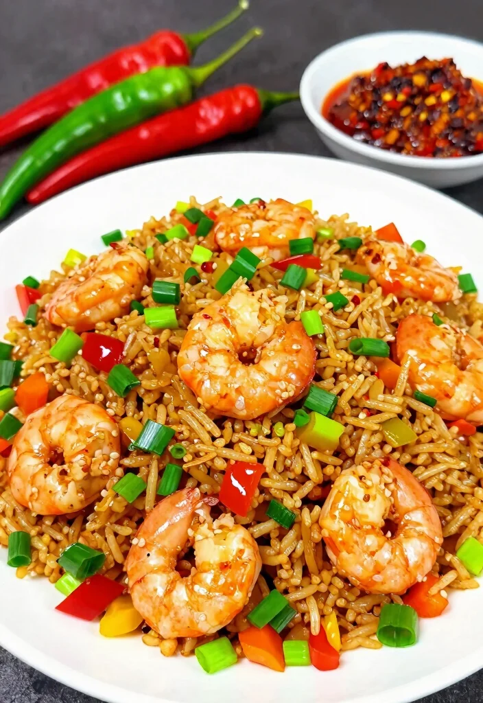 15 Chinese Shrimp Fried Rice Recipes (Quick & Flavorful) - 2. Spicy Shrimp Fried Rice 1