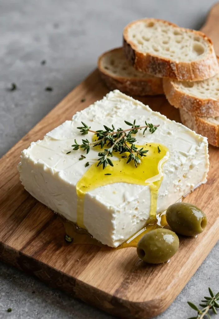 15 Greek Snacks & Appetizers (Easy to Make) - 3. Feta Cheese with Olive Oil and Herbs 1