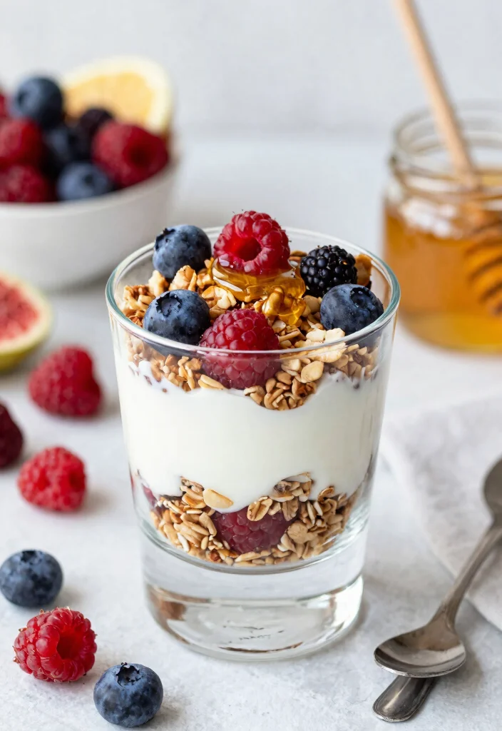 15 Greek Snacks & Appetizers (Easy to Make) - 9. Greek Yogurt Parfait 1
