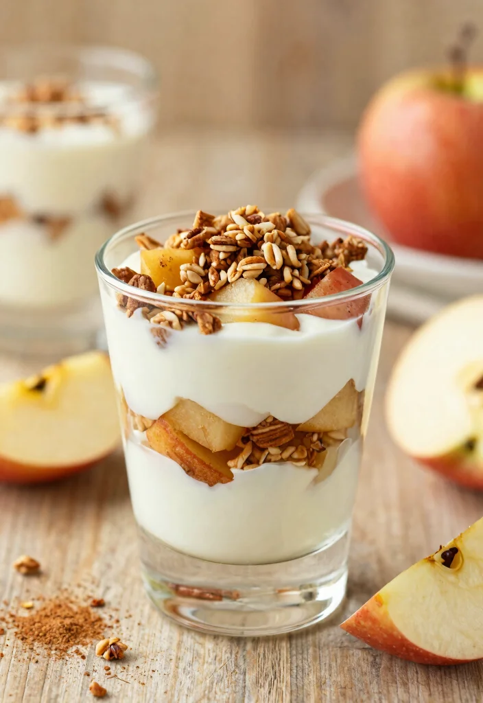 15 Greek Yogurt Parfait Recipes (Breakfast Bliss) - Cinnamon Apple Delight Parfait 1