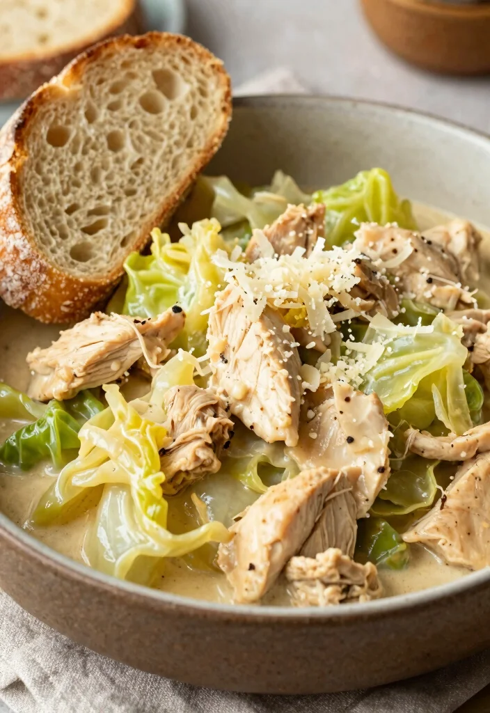 15 Healthy Chinese Chicken Cabbage Stir Fry Recipes for Quick Dinners - 13. Creamy Chicken Cabbage Stir Fry 1