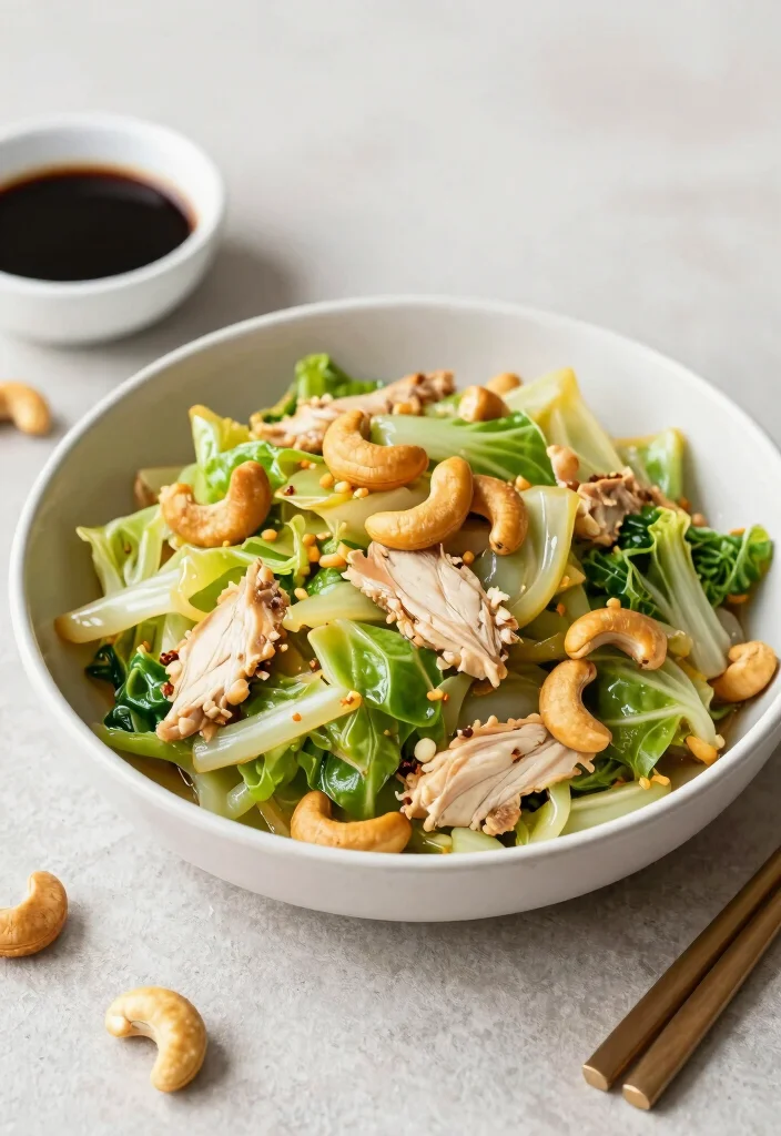 15 Healthy Chinese Chicken Cabbage Stir Fry Recipes for Quick Dinners - 8. Chicken Cabbage Stir Fry with Cashews 1