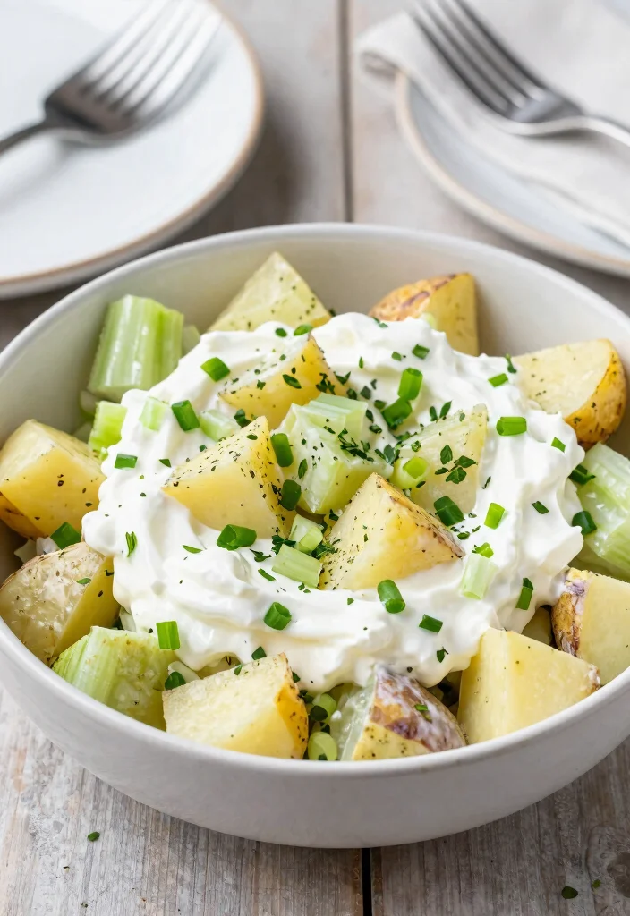 15 Plain Greek Yogurt Recipes (Breakfast to Dinner) - 11. Greek Yogurt Potato Salad 1