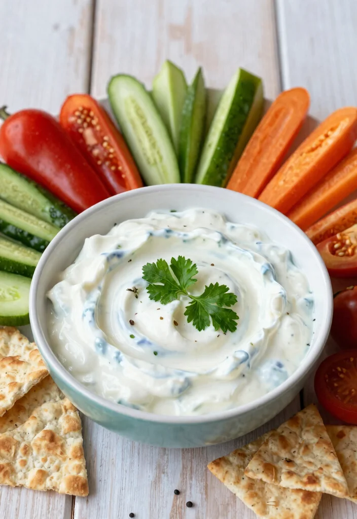 15 Plain Greek Yogurt Recipes (Breakfast to Dinner) - 4. Mediterranean Greek Yogurt Dip 1