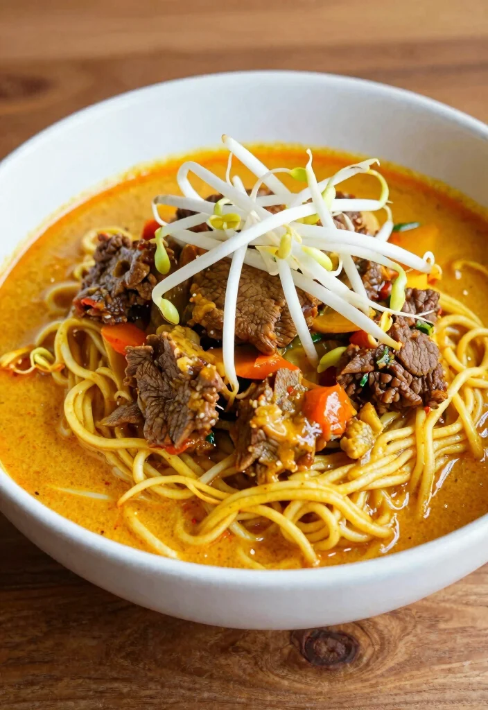 15 Thai Beef Curry Recipes (Tender & Flavorful) - 11. Spicy Thai Beef Curry with Noodles 1