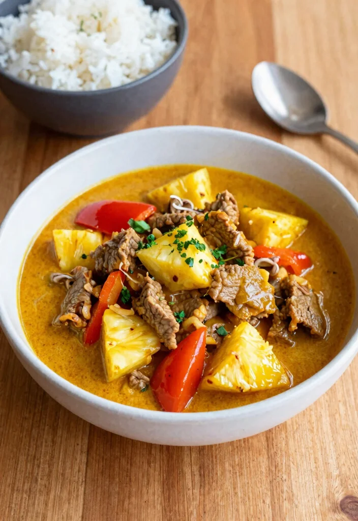 15 Thai Beef Curry Recipes (Tender & Flavorful) - 9. Thai Sweet and Sour Beef Curry 1