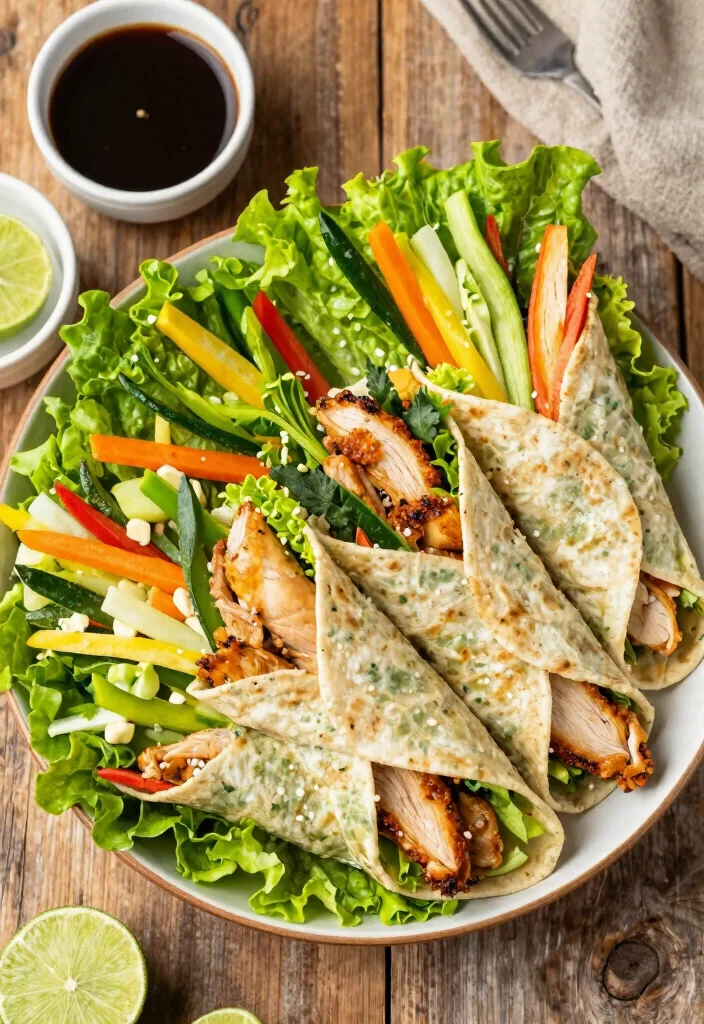 15 Thai Chicken Lettuce Wraps (Low-Carb Delight) - 1. Classic Thai Chicken Lettuce Wraps 1
