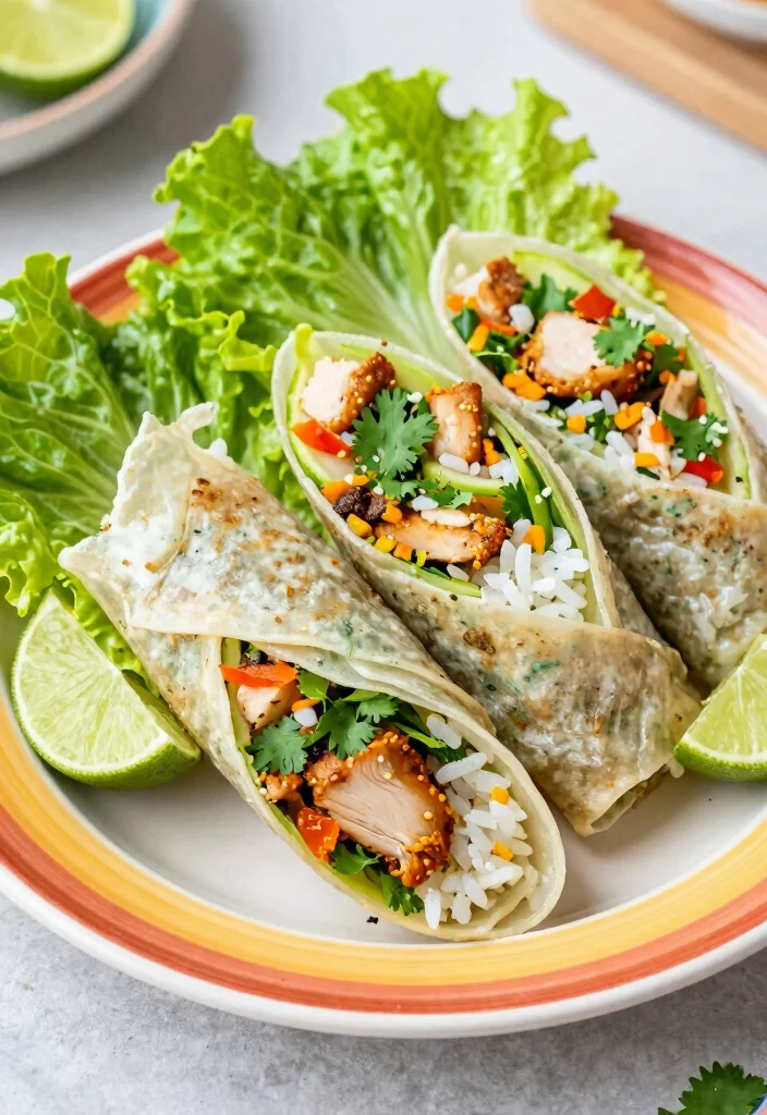 15 Thai Chicken Lettuce Wraps (Low-Carb Delight) - 11. Thai Chicken Lettuce Wraps with Cilantro Lime Rice 1