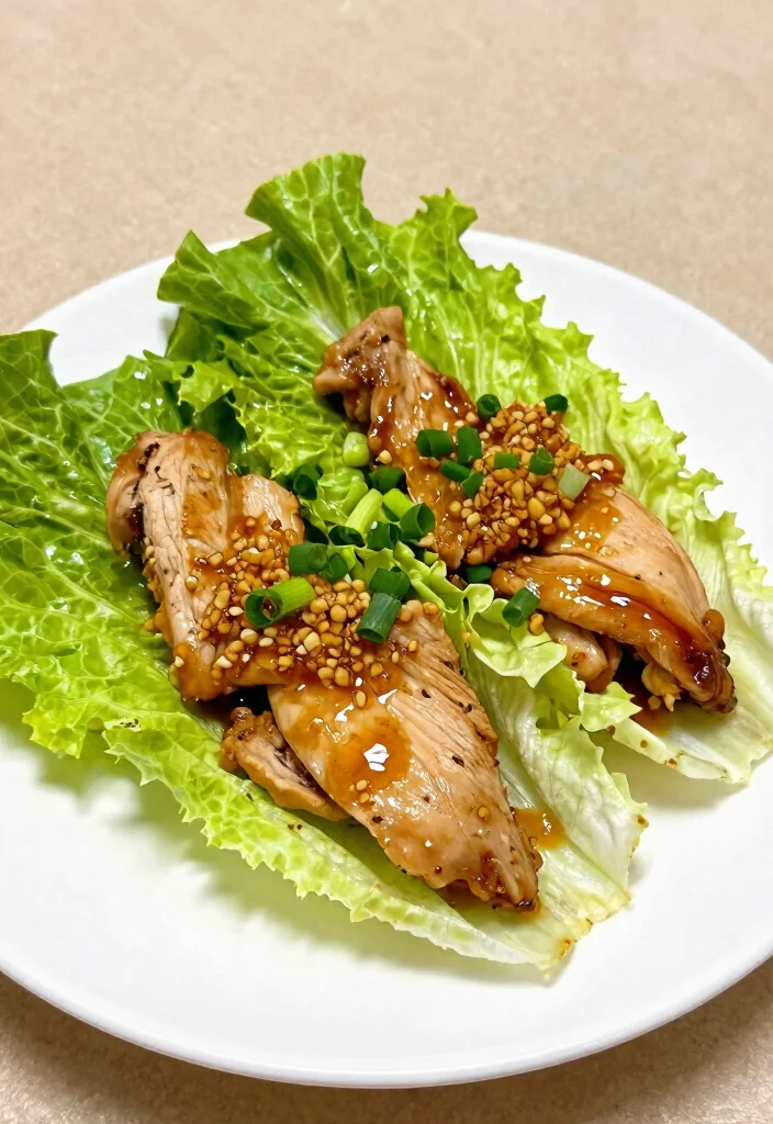 15 Thai Chicken Lettuce Wraps (Low-Carb Delight) - 13. Thai Chicken Lettuce Wraps with Garlic Soy Glaze 1