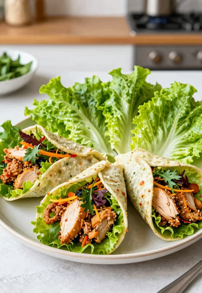 15 Thai Chicken Lettuce Wraps (Low-Carb Delight) - 15. Thai Chicken Lettuce Wraps with Herb Infusions 1