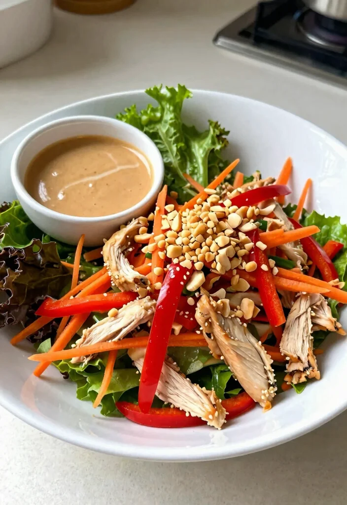 15 Thai Chicken Salad with Peanut Dressing (Crunchy Perfection) - 1. Classic Thai Chicken Salad 1