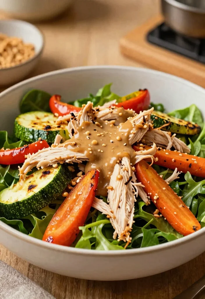 15 Thai Chicken Salad with Peanut Dressing (Crunchy Perfection) - 11. Thai Chicken Salad with Roasted Veggies 1