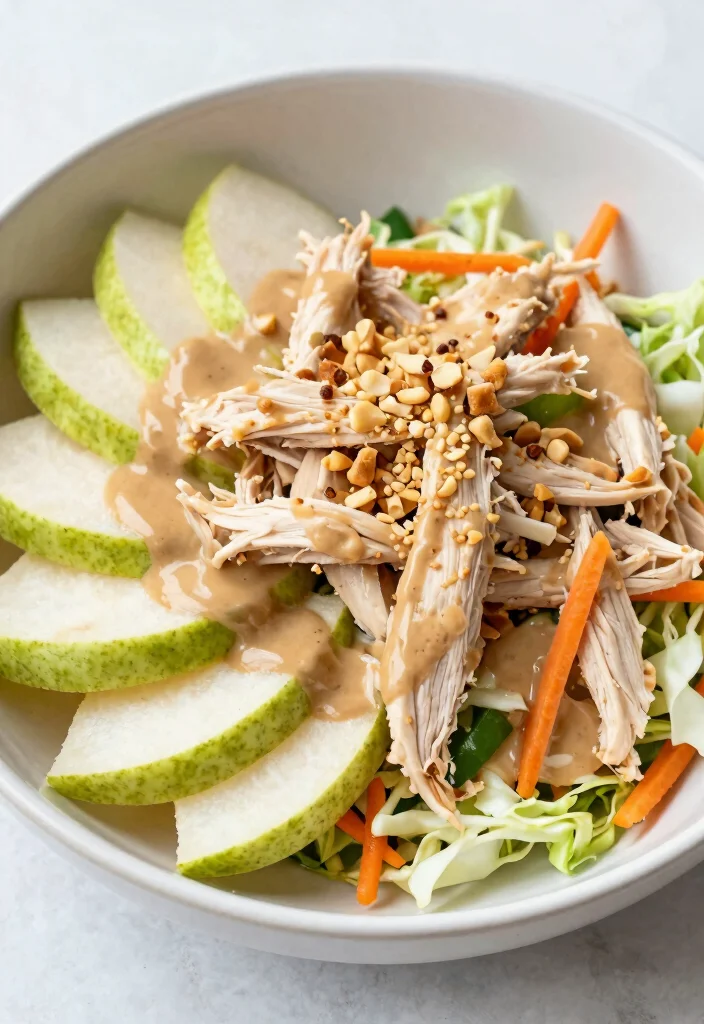15 Thai Chicken Salad with Peanut Dressing (Crunchy Perfection) - 14. Thai Chicken Salad with Asian Pear 1