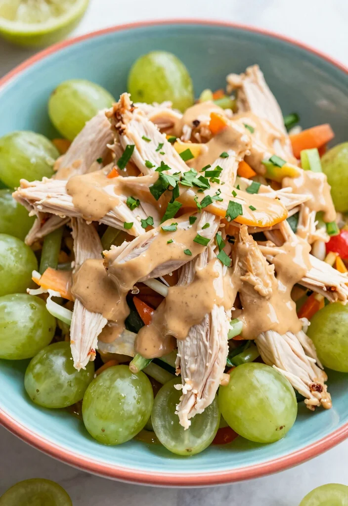 15 Thai Chicken Salad with Peanut Dressing (Crunchy Perfection) - 15. Thai Chicken Salad with Grapes 1