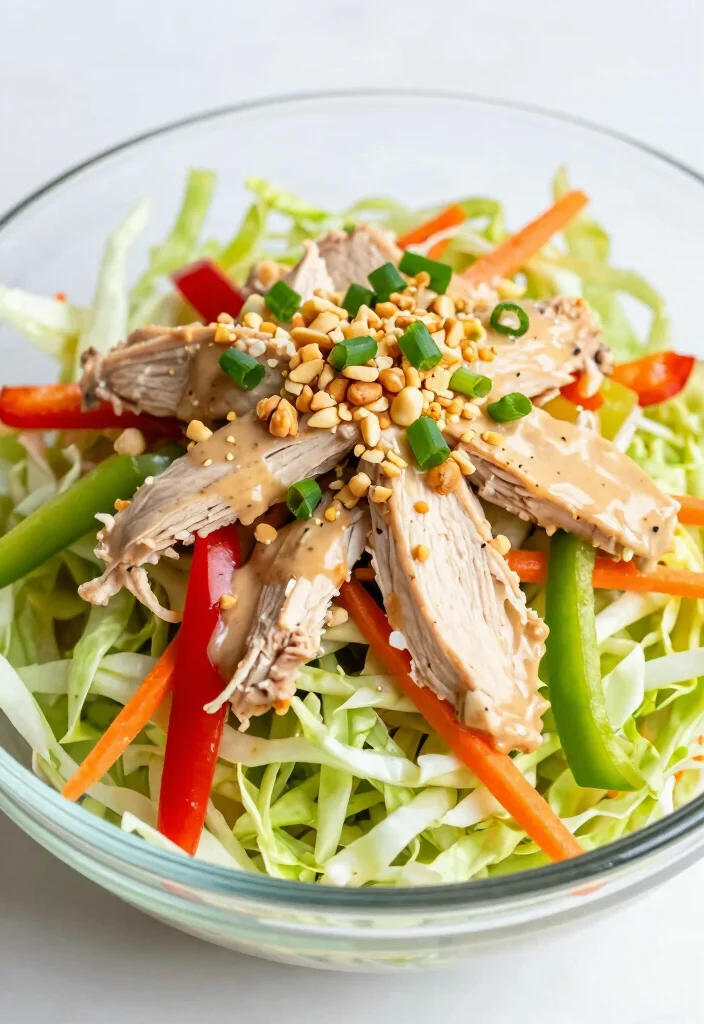 15 Thai Chicken Salad with Peanut Dressing (Crunchy Perfection) - 7. Thai Chicken Salad with Cabbage 1