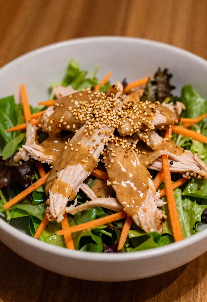 15 Thai Chicken Salad with Peanut Dressing (Crunchy Perfection) - 9. Thai Chicken Salad with Sesame Dressing 1