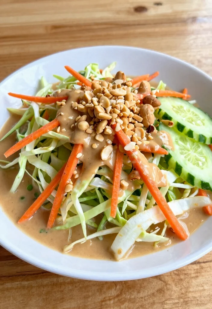 15 Thai Peanut Salad Recipes (Nutty Bliss) - 15. Thai Peanut Salad with Cabbage and Peanuts 1