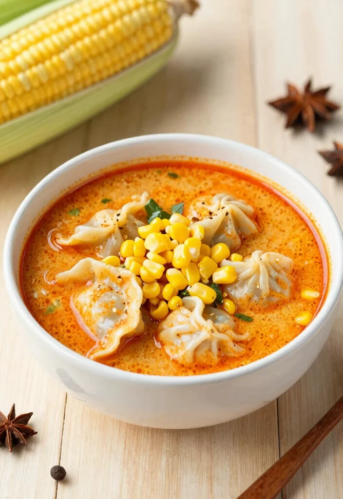 15 Thai Red Curry Dumpling Soup Recipes (Tender & Rich) - 10. Thai Red Curry Dumpling Soup with Corn 1