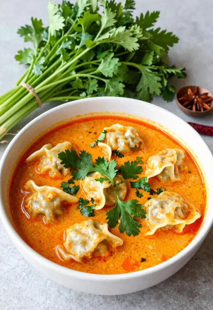 15 Thai Red Curry Dumpling Soup Recipes (Tender & Rich) - 5. Thai Red Curry Dumpling Soup with Fresh Herbs 1