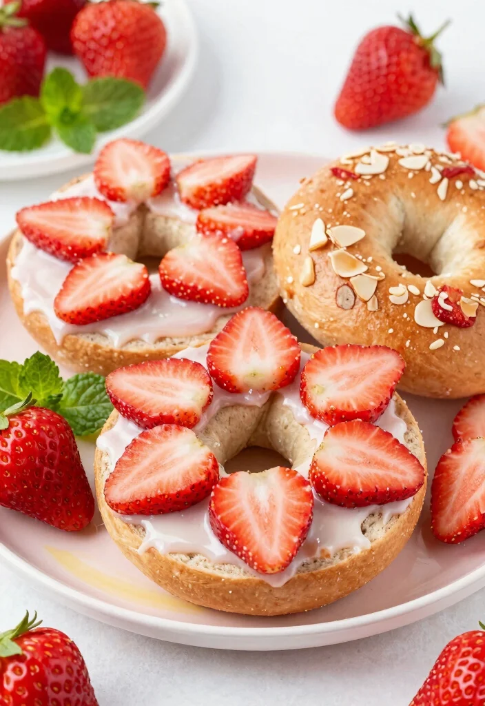 16 Almond Flour Greek Yogurt Bagels (Keto Friendly) - 11. Strawberry Almond Flour Bagels 1