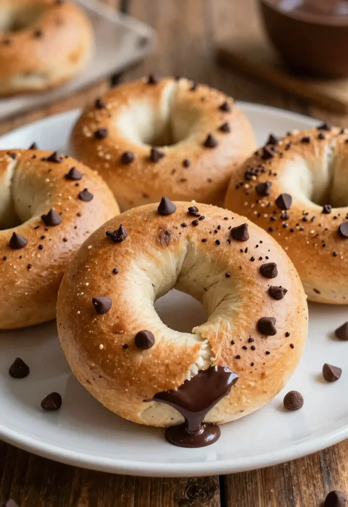 16 Almond Flour Greek Yogurt Bagels (Keto Friendly) - 8. Chocolate Chip Almond Flour Bagels 1