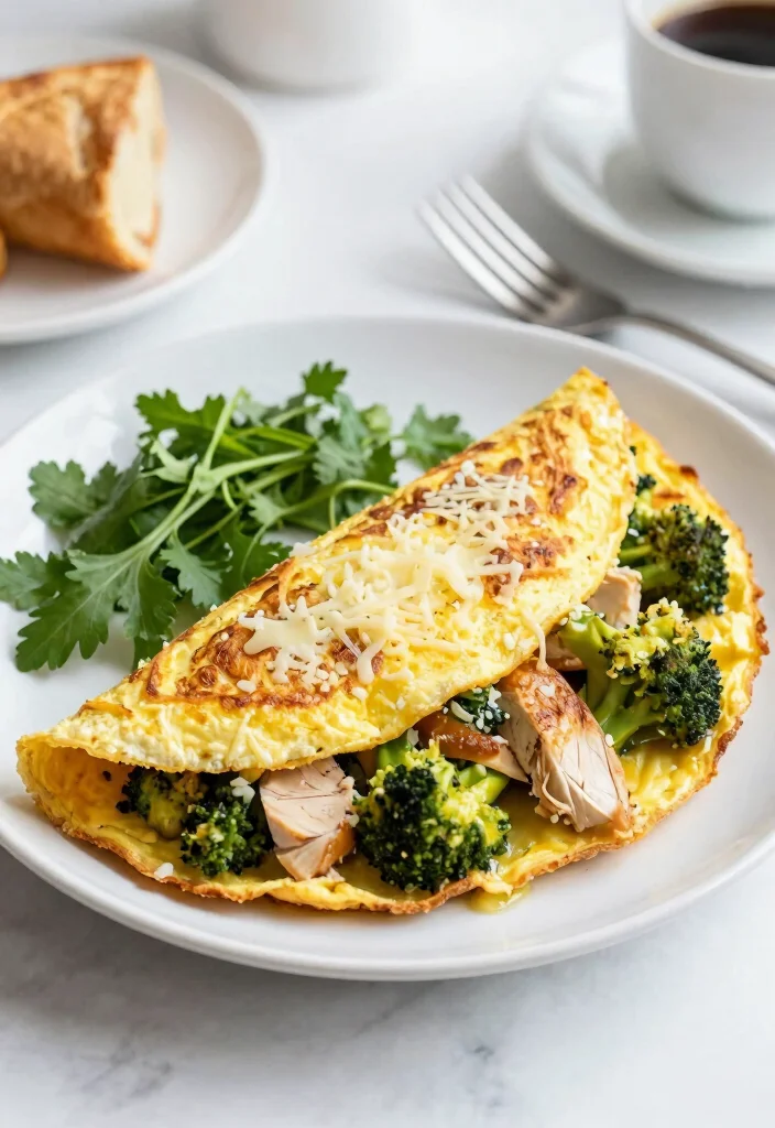 16 Chicken and Broccoli Chinese Recipes (Healthy & Delicious) - 15. Chicken and Broccoli Omelet 1