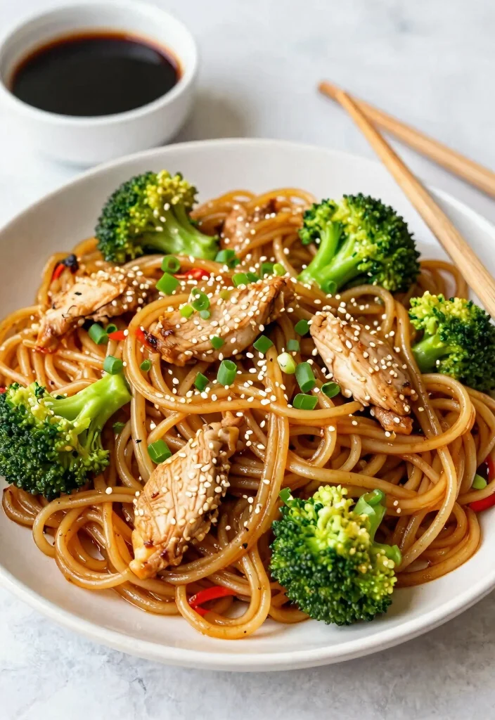 16 Chicken and Broccoli Chinese Recipes (Healthy & Delicious) - 7. Chicken and Broccoli Lo Mein 1