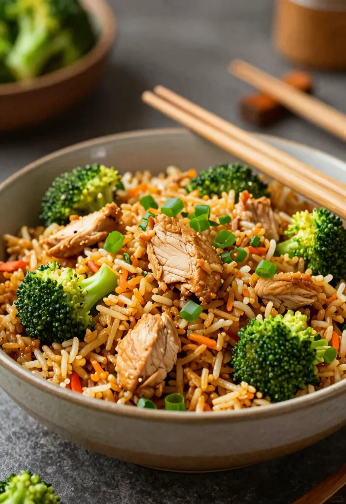 16 Chicken and Broccoli Chinese Recipes (Healthy & Delicious) - 8. Chicken and Broccoli Fried Rice 1