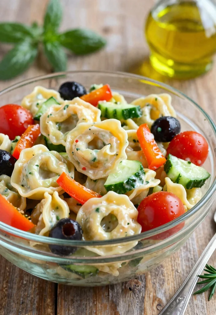 16 Delicious Greek Tortellini Pasta Salad Recipes (Creamy & Fresh) - 1. Classic Greek Tortellini Pasta Salad 1