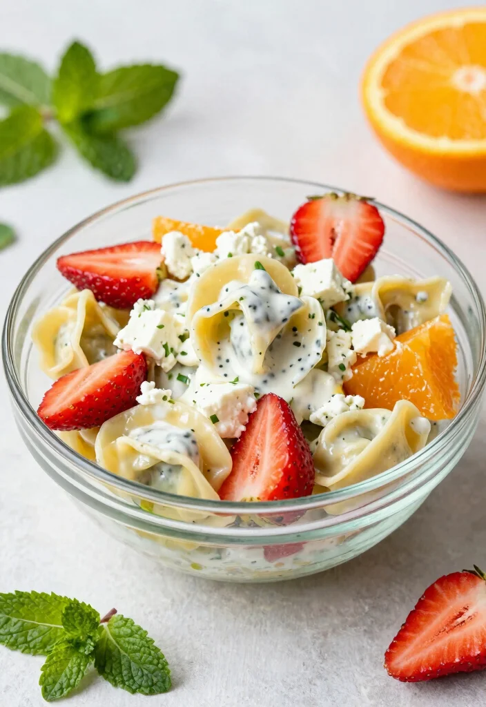 16 Delicious Greek Tortellini Pasta Salad Recipes (Creamy & Fresh) - 12. Sweet and Savory Greek Tortellini Salad with Fruits 1